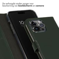 Selencia Echt Leren Bookcase Apple iPhone 15 Pro Max - Groen