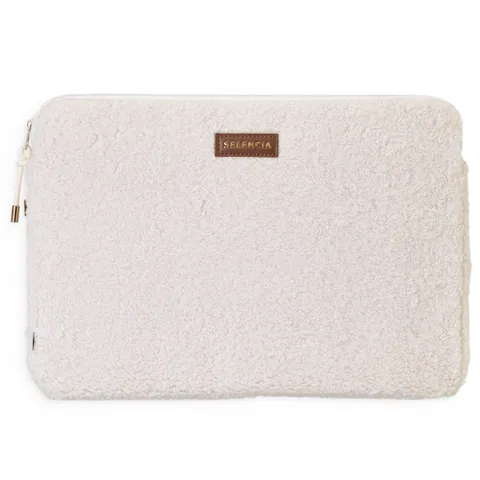 Selencia Teddy Laptop hoes 13-14 inch - Laptopsleeve - Latte