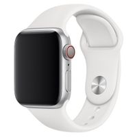 Apple Sport Band Apple Watch Series 1 t/m 9 / SE (38/40/41 mm) | Series 10 (42 mm) - Maat S/M - White