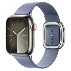 Apple Modern Buckle FineWoven Apple Watch Series 1 t/m 9 / SE (38/40/41 mm) | Series 10 / 11 (42 mm) - Maat S - Lavender Blue