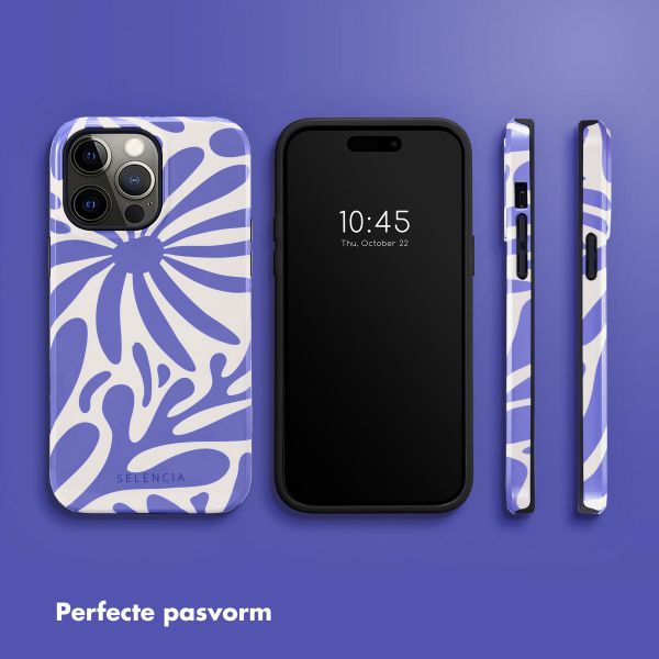 Selencia Vivid Backcover Apple iPhone 14 Pro Max - Modern Bloom Sapphire Blue
