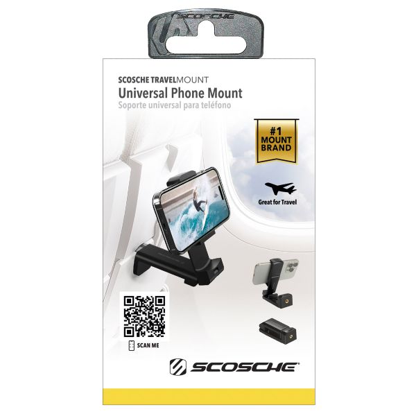 Scosche Travel Mount - Telefoonhouder - Verstelbaar - Klem - Zwart