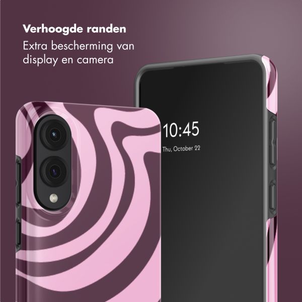 Selencia Vivid Backcover Samsung Galaxy S25 Edge - Wavy Swirl Pink Plum