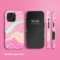 Selencia Vivid Tough Backcover met MagSafe Apple iPhone 16 Pro - Pastel Lipstick Marble