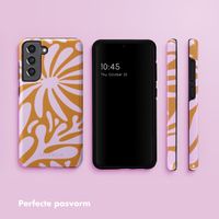 Selencia Vivid Backcover Samsung Galaxy S21 FE - Modern Bloom Pink