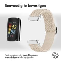 imoshion Elastisch nylonbandje Fitbit Charge 5 - Beige