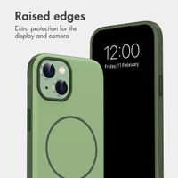 imoshion Colour Back Cover with Thin MagSafe Ring Apple iPhone 15 - Dark Green