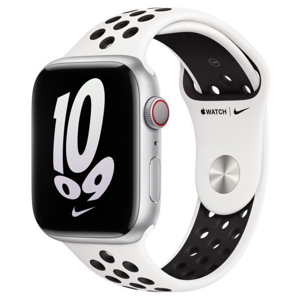 Apple Nike Sport Band Apple Watch Series 1-10 / SE / Ultra (2) - 42/44/45/46/49 mm - White / Black