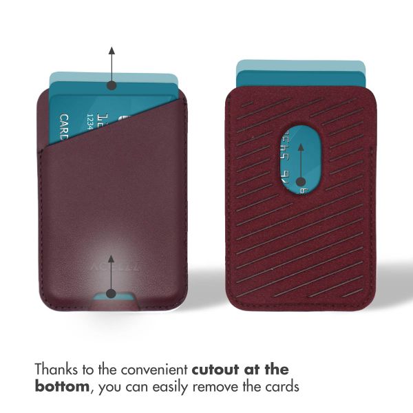 Accezz Leather Card Holder - Compatible with MagSafe and Qi2 - Heath Purple