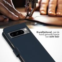 Selencia Echt Lederen Bookcase Google Pixel 8 Pro - Blauw