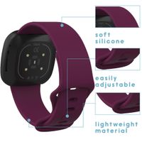 imoshion Siliconen bandje Fitbit Versa 4/ 3 / Sense (2) - Donkerrood