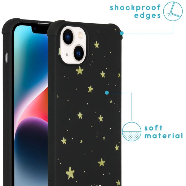 imoshion Design hoesje met koord Apple iPhone 14 Plus - Stars Gold