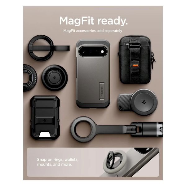 Spigen Tough Armor Backcover MagSafe Google Pixel 11 - Gunmetal