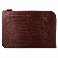 Selencia Croco laptop hoes 11 inch - Laptopsleeve - Burgundy