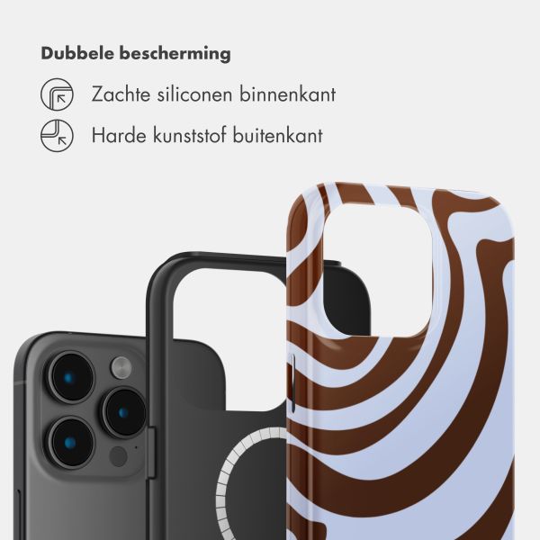 Selencia Vivid Backcover met MagSafe Apple iPhone 15 Pro - Dream Swirl Chocolate