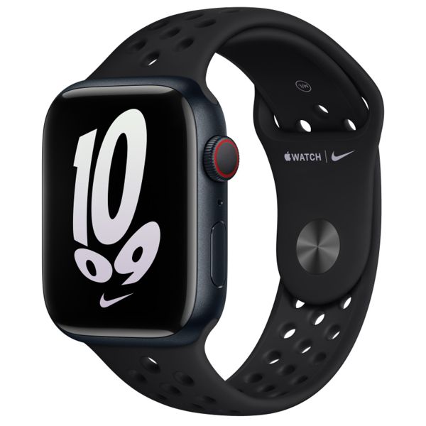 Apple Nike Sport Band Apple Watch Series 1-10 / SE / Ultra (2) - 42/44/45/46/49 mm - Zwart