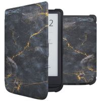 imoshion Design Slim Soft Case Sleepcover Pocketbook Touch Lux 5 / HD 3 / Basic Lux 4 / Vivlio Lux 5 - Black Marble