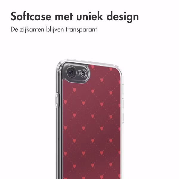 imoshion Design hoesje Apple iPhone SE (2022 / 2020) / 8 / 7 - Crush Check Coral Dust