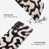 Selencia Vivid Backcover Samsung Galaxy S21 FE - Art Wave Black