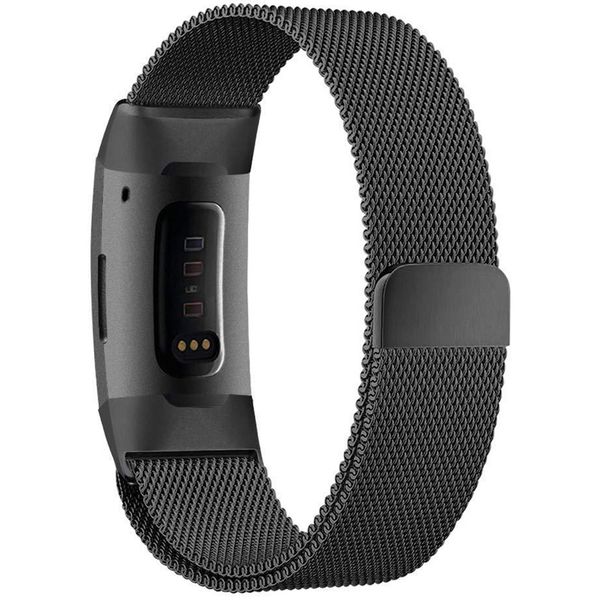 imoshion Milanees Watch bandje Fitbit Charge 3 / 4 - Zwart