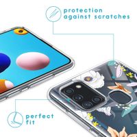 imoshion Design hoesje Samsung Galaxy A21s - Bloem - Wit