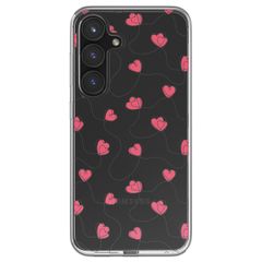 imoshion Design hoesje Samsung Galaxy S24 FE - Dusty Rose Connected Hearts