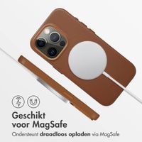 Accezz MagSafe Leather Backcover iPhone 15 Pro - Sienna Brown