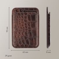 Selencia Croco Pashouder met MagSafe - Choco Brown