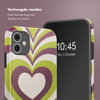 Selencia Vivid Tough Backcover iPhone 11 - Double Hearts Plum Fern