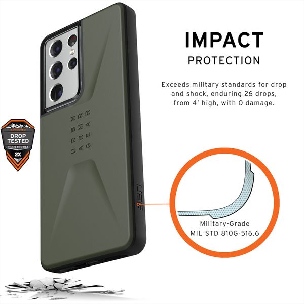 UAG Civilian Backcover Samsung Galaxy S21 Ultra - Olive