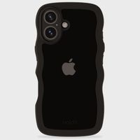 Holdit Wavy Case Apple iPhone 16 - Black / Transparent