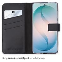 Selencia Echt Leren Bookcase Samsung Galaxy S26 Ultra - Zwart