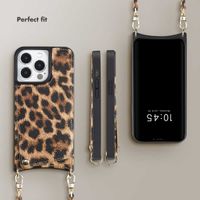 Selencia Nova Phone Case with Cord and Card Holder Apple iPhone 13 Pro - Leopard