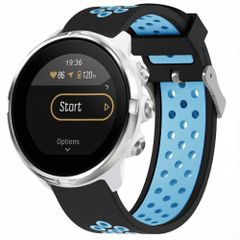 imoshion Siliconen sport bandje - Universeel 24 mm aansluiting - Zwart/Blauw