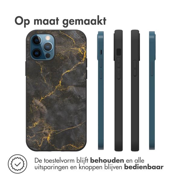 imoshion Design hoesje iPhone 12 (Pro) - Black Marble