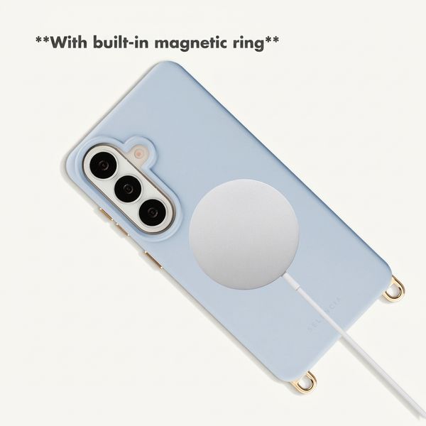 Selencia Rivièra MagSafe Back Cover with detachable hooks Samsung Galaxy S26 - Powder Blue