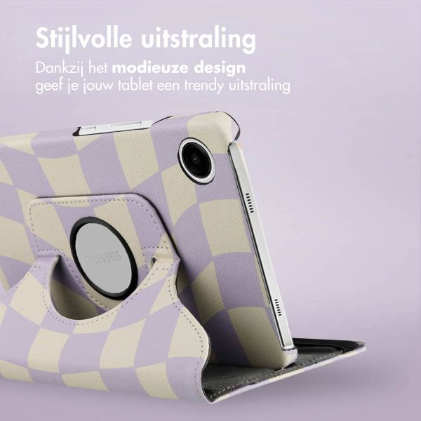 imoshion 360° Draaibare Design Bookcase Samsung Galaxy Tab A9 8.7 inch - Dancing Cubes