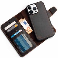 Wachikopa Magic Bookcase 2-in-1 iPhone 14 Pro - Dark Brown