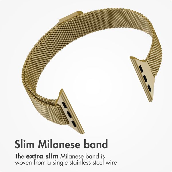imoshion Slim Milanese Band Apple Watch | 38/40/41/42 mm - Gold