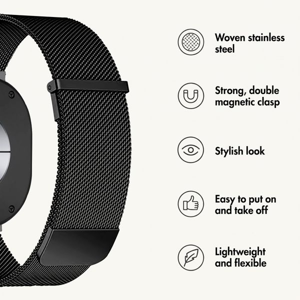 imoshion Milanese Magnetic Band Samsung Galaxy Watch 9 (40/44mm) / Watch 8 (40/44mm) / Classic (46mm) - Black