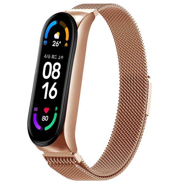 imoshion Milanees magnetisch bandje Xiaomi Mi Band 5 / 6 - Rosé Goud