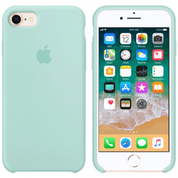 Apple Silicone Backcover iPhone SE (2022 / 2020) / 8 / 7 - Marine Green