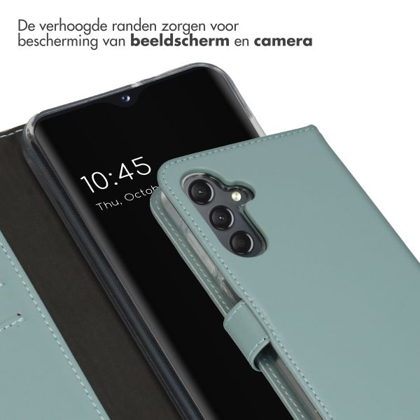 Selencia Echt Leren Bookcase Samsung Galaxy A25 (5G) - Air Blue