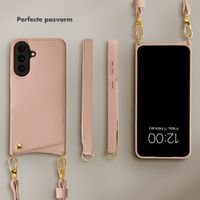 Selencia Nova Telefoonhoes met Koord en Pashouder Samsung Galaxy A57 (5G) - Dusty Rose