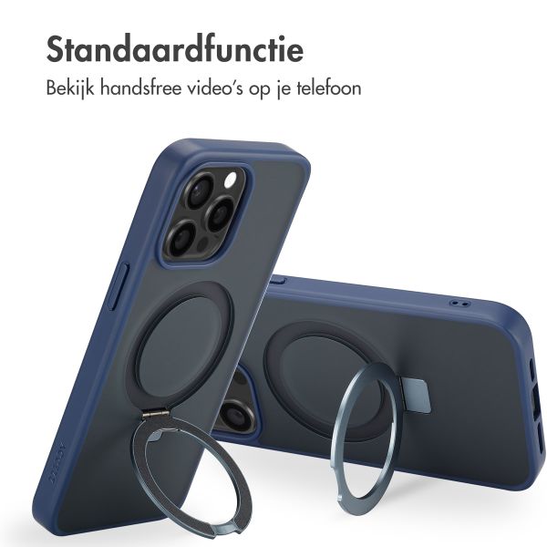 Accezz Ring Stand Backcover met MagSafe iPhone 15 Pro Max - Blue