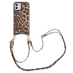 Selencia Nova Phone Case with Cord and Card Holder Apple iPhone 12 (Pro) - Leopard