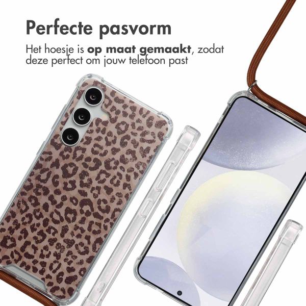 imoshion Design hoesje met koord Samsung Galaxy S24 - Leopard Mood