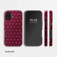 Selencia Vivid Back Cover Apple iPhone 17 - Happy Dots Burgundy