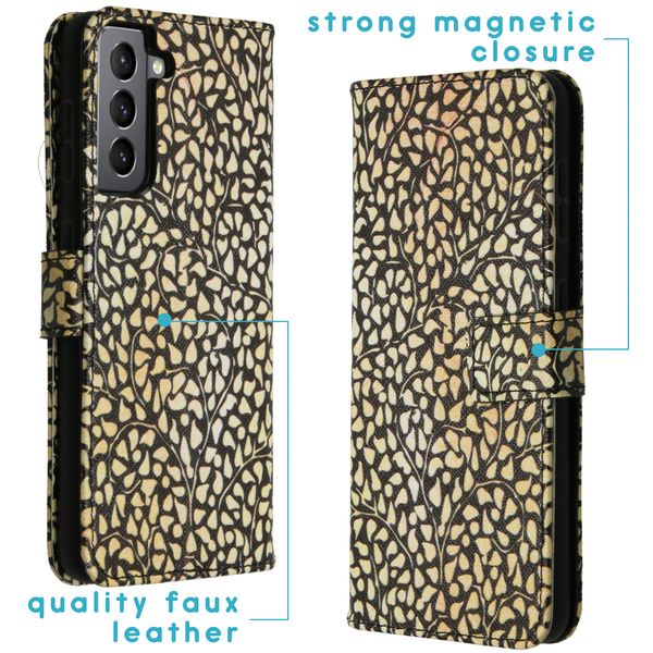 imoshion Design Softcase Bookcase Samsung Galaxy S21 - Allover de luxe