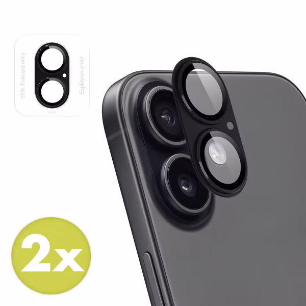 imoshion Camera Protector Glas 2 Pack Apple iPhone 17 - Zwart